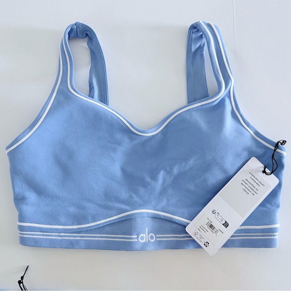 ALO Yoga Light Airbrush Heart Throb Bra